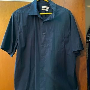 Men’s Calvin Klein Navy Blue Button Down Relaxed Fit Large